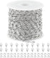 Jabogrii 10 Meters Stainless Steel Jewelry Making Chains Silver Chain Bulk DIY Craft Chain Jewelry Chain Roll for Women Necklace Bracelet...