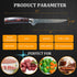 Premium Boning Knife with Sheath & Pocket Sharpener 6 Inch High Carbon Stainless Steel Japanese Fillet Professional Trimming Knife for Meat, Fish,...