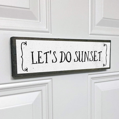 Beach Wood Signs (Medium - Wood And Metal, Let’s Do Sunset)...