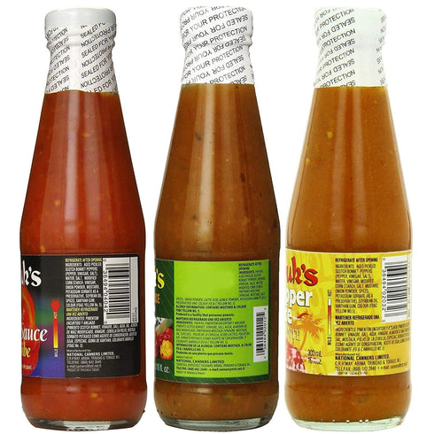 Matouk's Flambeau West Indian and Hot Pepper Sauce 10 Ounce Variety Pack of 3...