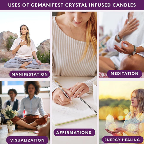 Fertility Candle for Women trying to Conceive | Rose, Jasmine and Lilac Scented Candles Gifts for Women | Soy Non Toxic Intention Candles with Cry...