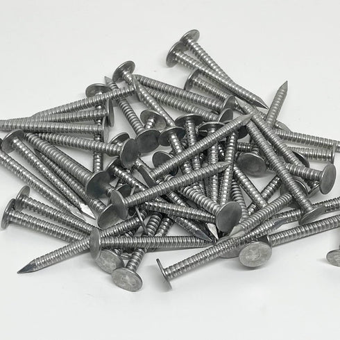 1.75”-RING SHANK ALUMINUM - ROOFING SIDING NAILS - Vinyl & Aluminum Siding & Facia Trim Nail – Aluminum metal secure holding Ring Shank nail – 1.7...