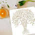FINGERINSPIRE Tree of Life Stencils 11.8x11.8 inch Plastic Moon Star Paint Stencil Reusable Spiral Goddess Tree Drawing Stencils DIY Art Craft Ste...