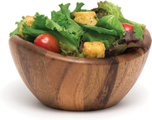 Lipper International Acacia Wave Serving Bowl for Fruits or Salads, Small, 6" Diameter x 3" Height, Single Bowl,20 fluif ounces...