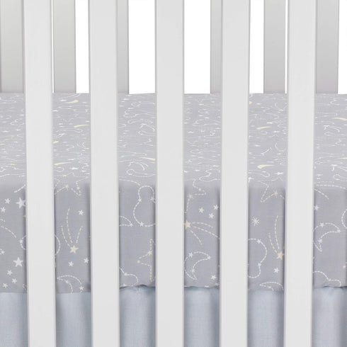 Disney Baby Mickey Mouse Gray/Yellow Celestial Fitted Crib Sheet by Lambs & Ivy...
