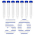 Membrane Solutions Conical Centrifuge Tubes 15mL, 50 Pack Sterile Plastic Test Tubes with Screw Caps, Polypropylene Container with Graduated and W...