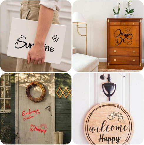 20pcs Word Stencils, Stencils for Painting on Wood Canvas Includes Dreams Hopes Love Inspirational Words Stencils Reusable Templates Drawing Templ...