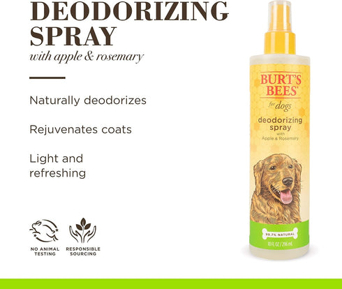 Burt's Bees for Pets Naturally Derived Deodorizing Spray for Dogs - Best Dog Spray for Smelly Dogs - Made with Apple & Rosemary - Cruelty Free, Fo...