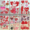 JOZON Valentine's Day Window Clings for Glass Window 8 Sheets Valentines Day Heart Window Stickers Decals Decorations Party Supplies for Wedding A...