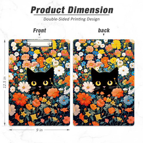 Rimilak Wood Clipboard, 8.5x11" Paper Letter Size Clipboards, Cute Custom Pattern, Fun Design Clip Board for Teachers, Kid, Woman, Back to School,...