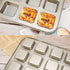 Beasea Brownie Pan with Dividers, 1 Set Gold All Edges Square Cupcake Brownie Pans 12 Cavity Mini Non Stick Baking Carbon Steel Bread Mold Small E...