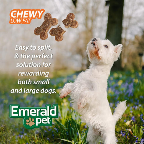 Emerald Pet Little Chewzzies Wheat Free Training Dog Treats — Healthy and Tasty Natural Dog Chews with Real Meat or Peanut Butter — Limited Ingred...