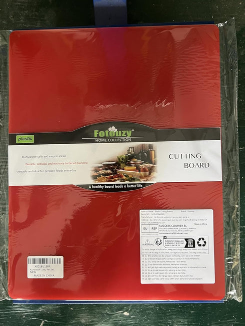 Fotouzy Flexible Plastic Cutting Boards for Kitchen, 4 Translucent Colors Cutting Mats 15 x 12 In, BPA-Free, Non-Porous, Dishwasher Safe, Set of 4...