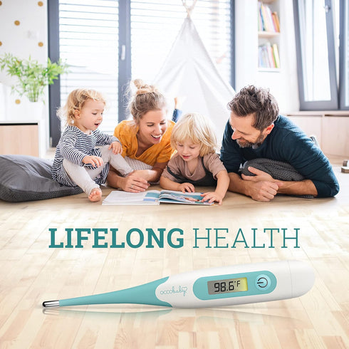 OCCObaby Clinical Digital Baby Thermometer - LCD, Flexible Tip, 10 Second Quick Accurate Fever Read Rectal Oral & Underarm Use Waterproof Thermome...