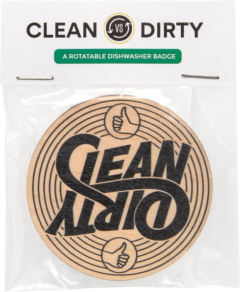 Stellar Factory Rotatable Wood Dishwasher Magnet: Clean VS. Dirty