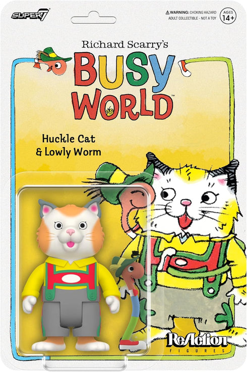 Super7 Richard Scarry ReAction W1 - Huckle Cat Action Figure...