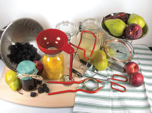 Fox Run Home Canning Tool Set, Red, 3.5 x 11 x 6 inches, 5-Piece...