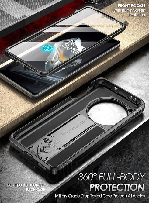 Poetic Revolution Case Compatible with OnePlus 12 5G (2024), Built-in Screen Protector ?Work with Fingerprint ID?, Full Body Rugged Shockproof Pro...
