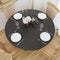 NLMUVW Round Fitted Vinyl Tablecloth with Elastic Edge 100% Waterproof Oil Proof PVC Table Cloth Wipe Clean Table Cover for Indoor and Outdoor, Bl...