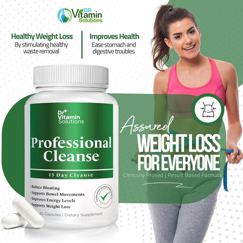 Dr Vitamin Professional Detox Cleanse for Weight Loss and Belly Fat, 15 Day Colon Cleanse, Body Detox, Gut Health, Bloating Relief and Weight Loss...