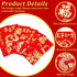 60 Pcs Chinese New Year Red Envelopes 2024 Chinese Red Envelopes Chinese New Year Hong Bao Chinese Red Pocket Lunar New Year of Dragon Lucky Money...