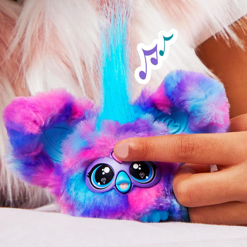 Furby Furblets Luv-Lee Mini Friend, 45+ Sounds, K-Pop Music & Furbish Phrases, Electronic Plush Toys for Girls & Boys 6 Years & Up, Purple & Blue...