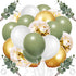 60 Pcs White Sage Green Balloons Latex Balloons with Artificial Eucalyptus Leaves Confetti Balloons for Birthday Baby Bridal Shower Wedding Party ...
