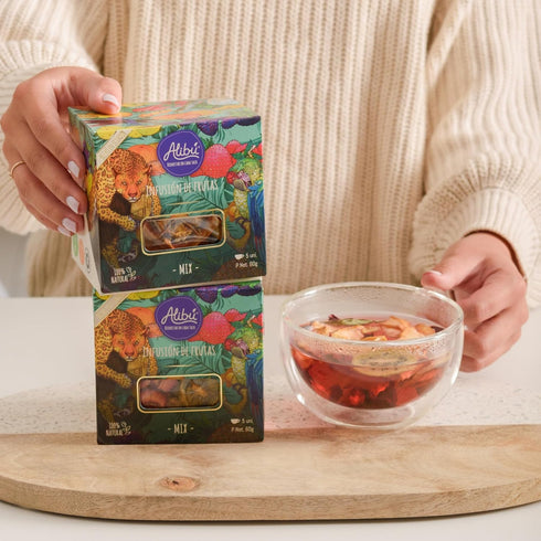 Alibú Dried Fruit Tea Infusions - Variety Pack - Certified Vegan, 100% Natural, Hot or Iced, Caffeine Free, Eat and Drink - Box of 2.12 oz...