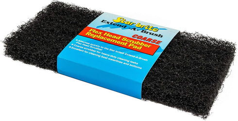 STAR BRITE Large Scrub Pad - Coarse Texture (Black) - Use by Itself or Attach to Flexible Head Scrubber - Versatile Cleaning for Bigger Jobs (0401...