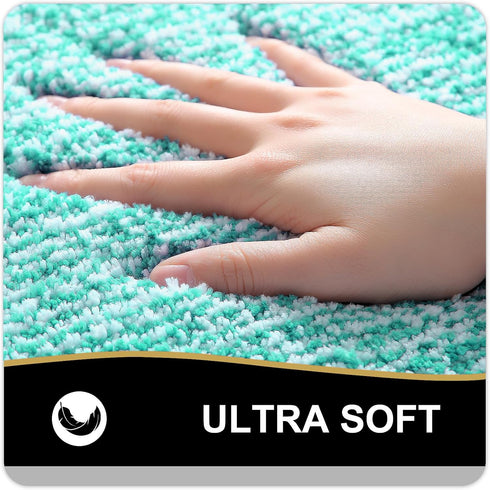 OLANLY Bathroom Rugs 24x16, Extra Soft and Absorbent Microfiber Bath Mat, Non-Slip, Machine Washable, Quick Dry Shaggy Bath Carpet, Suitable for B...