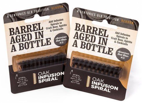 2 Pack - Barrel Aged in a Bottle Oak Infusion Spiral. Barrel Age Your Whiskey...
