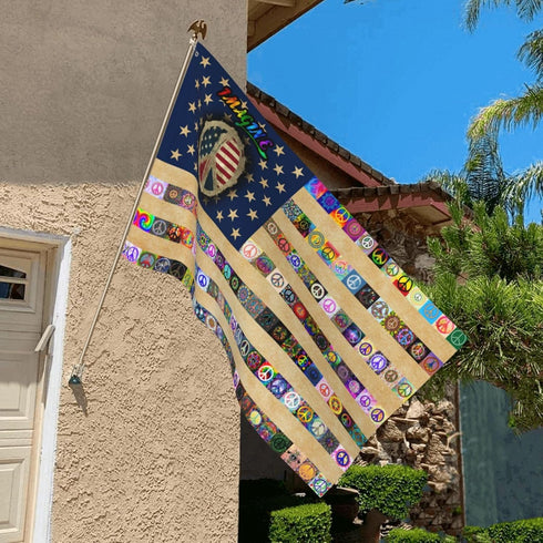 US Peace Flag 3x5 ft Garden Banner Indoor Outdoor Perfect Decoration...