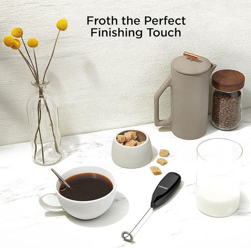 Chefman Handheld Electric Milk Frother Create Foam for Coffee, Cappuccinos, & Lattes, Mix Matcha & Protein Powder, Cordless & Compact, Stainless S...