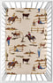 Sweet Jojo Designs Cowboy Western Baby Boy Fitted Mini Portable Crib Sheet for Wild West Collection - for Mini Crib or Pack and Play ONLY...