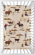 Sweet Jojo Designs Cowboy Western Baby Boy Fitted Mini Portable Crib Sheet for Wild West Collection - for Mini Crib or Pack and Play ONLY...