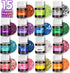 LEOBRO Holographic Chunky Glitter, 15 Colors Craft Glitter for Resin, Nail Body, Jewelry Arts and Crafts, with 5 Mixing Spoons...