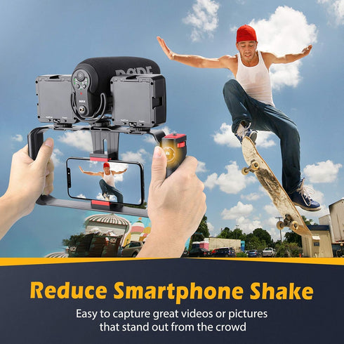 Zeadio Smartphone Video Cage Rig, Filmmaking Vlogging Case, Phone Stabilizer Tripod Mount with Wireless Remote Shutter Fits for All iPhone and And...