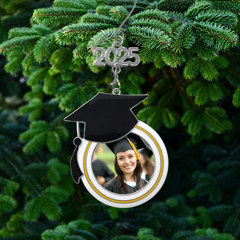 Graduation Christmas Photo Ornament - Dated Charms for Both 2025 & 2026 - Graduation Hat Design - Congratulations - Senior Students - Storage Bag ...