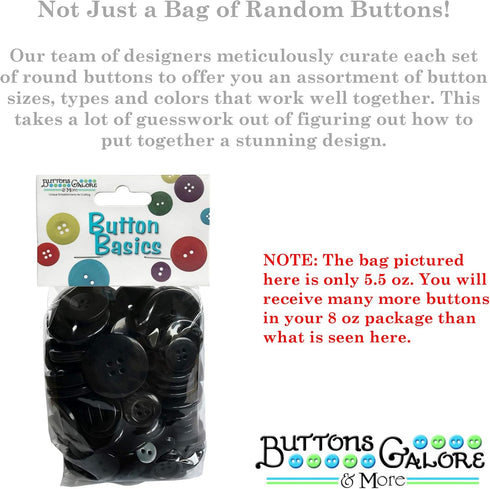 Buttons Galore and More Basics & Bonanza Collection – Extensive Selection of Novelty Round Buttons for DIY Crafts, Scrapbooking, Sewing, Cardmakin...