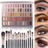 UCANBE 60 Colors Naked Eyeshadow Palette + Makeup Brush Set, All in One Nude Neutral Smokey Makeup Pallet with Brushes, Pigmented Warm Matte Shimm...