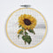 DUTCH STITCH BROTHERS - Sunflower Counted Cross Stitch 6" Hoop and pattern included - Cross stitching kits for adults advanced and beginners...
