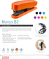 Novus B2 Compact Stapler, 25 Sheet Capacity, Precision Staple Guide, German Engineered, Staple|Pin|Tack, 10 Year Warranty, Easy Blue (020-1918)...