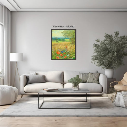 Posterizer 1 pcs-serene meadow scene in classic oil painting art style 2-Collectibles & Fine Art-Landscape & Nature Art-Gift for Men Women Teens- ...