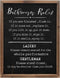 Rustic Bathroom Rules Sign,Farmhouse Toilet Wall Decor,Funny Bathroom Wood Framed Wall Art Decorations(11.8x15.8in) (black)...