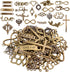 Words Connector Charms, 50 Pieces Mixed Word Letter Connector Pendant Infinity Symbol Link Charms for DIY Necklace Bracelet Jewelry Making - Antiq...
