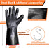 BBQ Gloves - 1472°F Thicken Heat Resistant Gloves w/S-Hook 14 in Kitchen Oven Mitts Waterproof Grill Gloves Oil Resistant Grilling Gloves Cooking ...