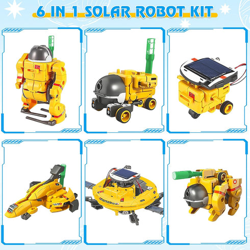 STEM Projects for Kids Ages 8-12 Solar Robot Kit 6-in-1 Space Toys for 10-Year-Old Boy Girl Gift Toys Science Kits Christmas Birthday Gifts for 8 ...