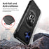 TJS Compatible for Boost Mobile Celero 5G + Plus 2024 (3rd Version) Case, with Tempered Glass Screen Protector, Metal Ring Kickstand Heavy Duty Ce...