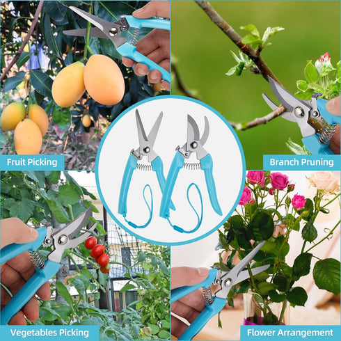 Pruning shears,3Pcs Garden Scissors,Stainless Steel Sharp Blade Gardening Trimming Floral Shears Scissors Pruners for Cutting Flowers,Trimming Pla...