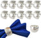 Silver Napkin Ring Set of 12, Metal Napkin Holders for Cloth Napkins Wedding Thanksgiving Party Christmas Dinner Table Decor (12 Pcs Silver Circle...